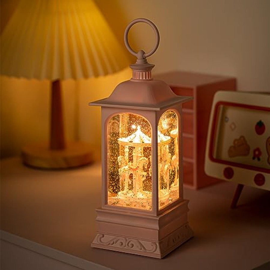 Glitter Snow Globe Lantern Mus - Snow Globe Musical reseña y precio