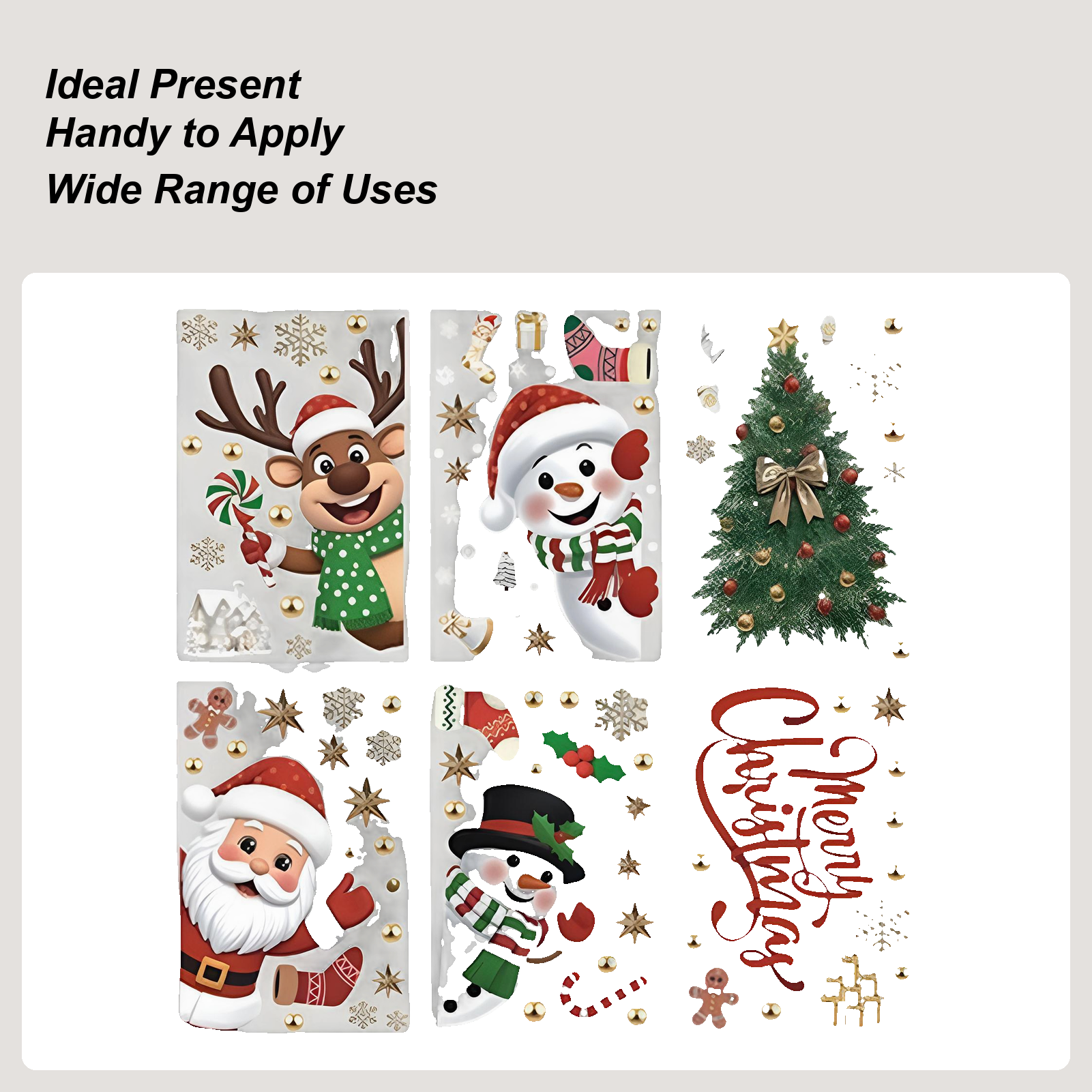 Christmas Window Decorations H - Snowflake Window Decal reseña y precio