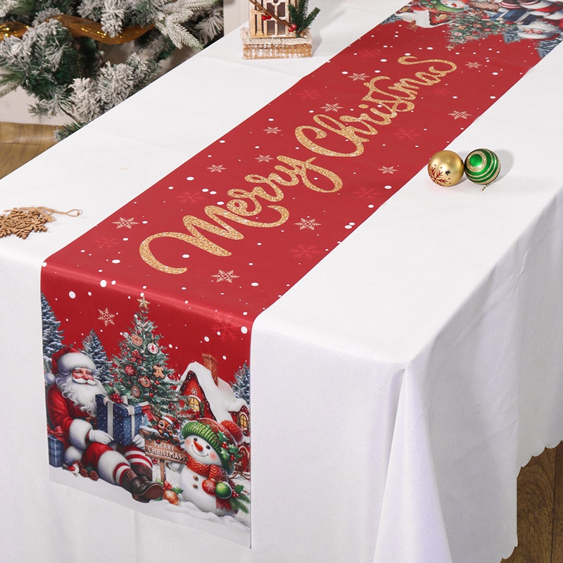 Christmas Santa Snowman Table  - Christmas Table Runner reseña y precio