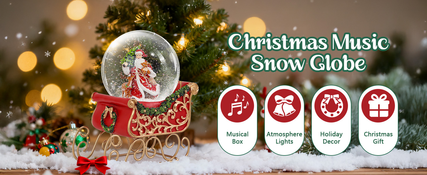 Christmas Snow Globe with Musi - Snow Globe Musical reseña y precio