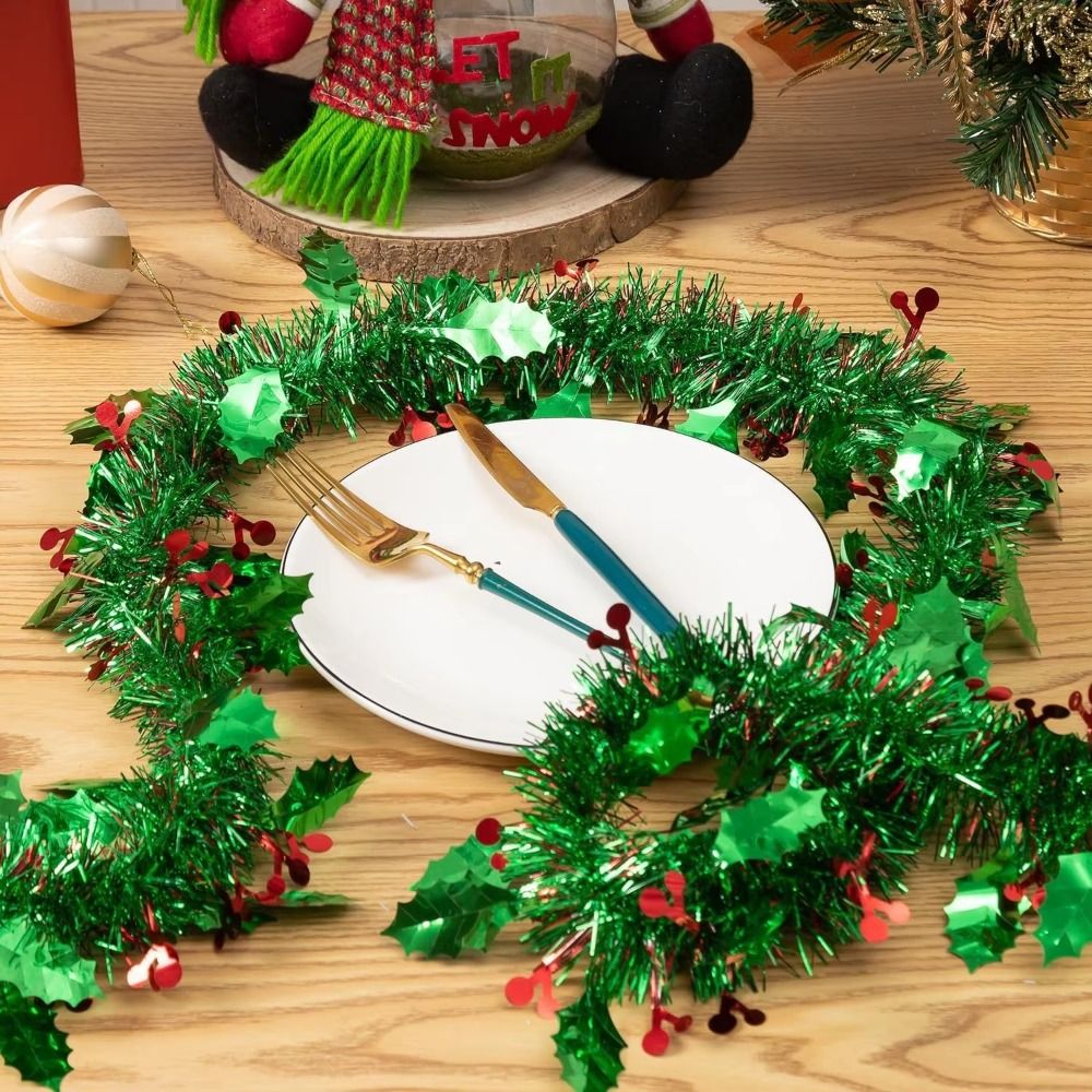 2PCS Reusable 2M Christmas Gar - Tinsel Garland Decoration reseña y precio