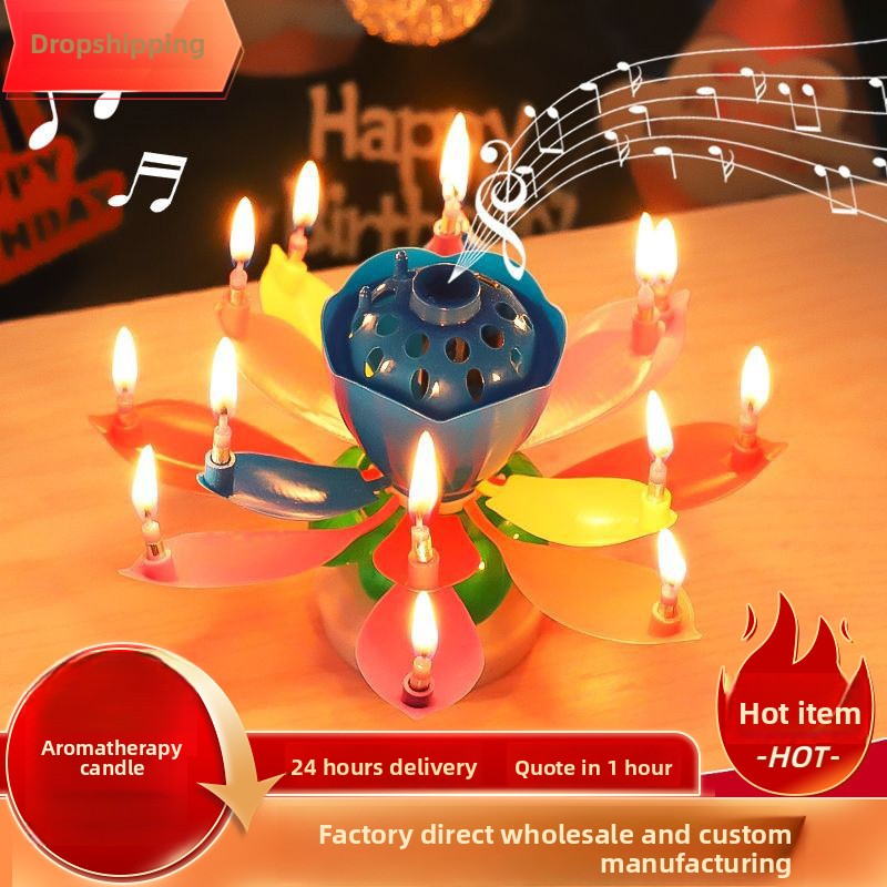 Romantic Happy Birthday Musica - Holiday Candle Set reseña y precio