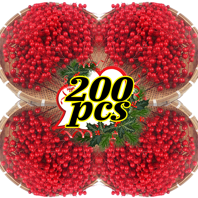200/10pcs Christmas Artificial - Christmas Wreath Fake reseña y precio