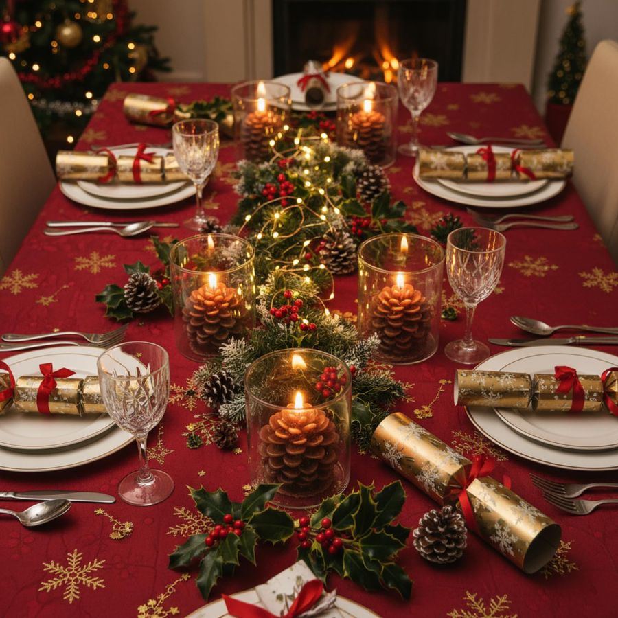 6 Sets Pine Cone Candles Flamm - Holiday Candle Set reseña y precio