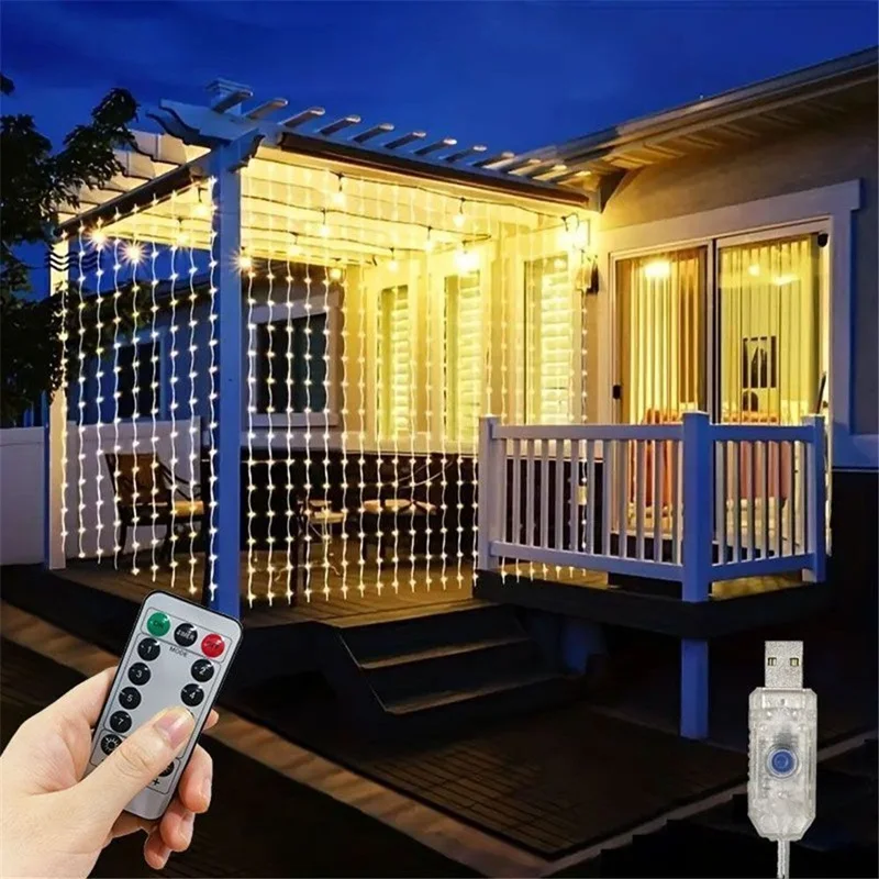 6x3M LED USB Curtain String Fa - Led Fairy String Lights reseña y precio