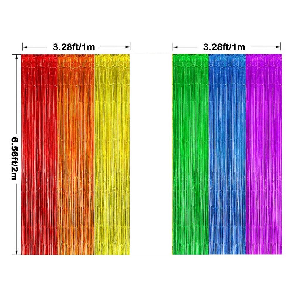 Party Backdrop Fringe Tinsel C - Tinsel Garland Decoration reseña y precio