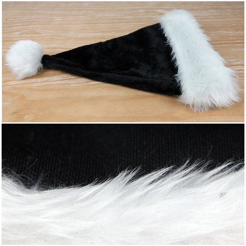 Unisex Xmas Black Plush Christ - Santa Hat Plush reseña y precio