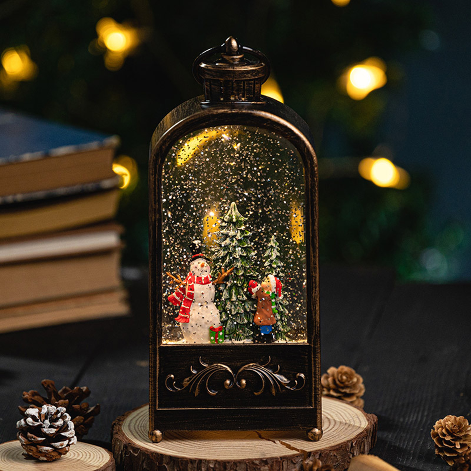 Christmas Decorations Wind Lan - Snow Globe Musical reseña y precio