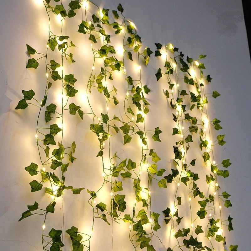 2M Green Leaf String Lights Ar - Christmas Wreath Fake reseña y precio
