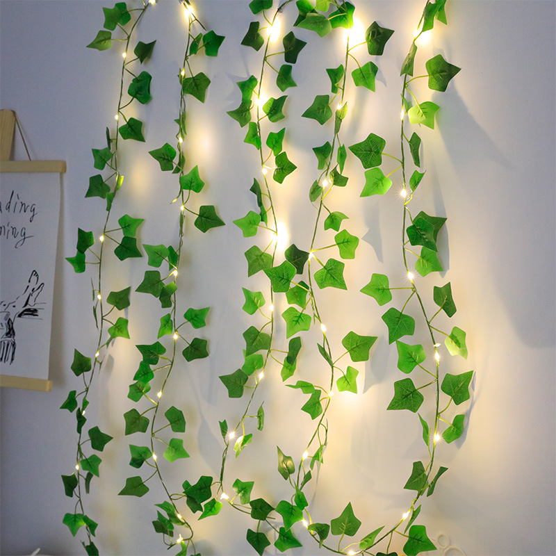 2M Green Leaf String Lights Ar - Christmas Wreath Fake reseña y precio