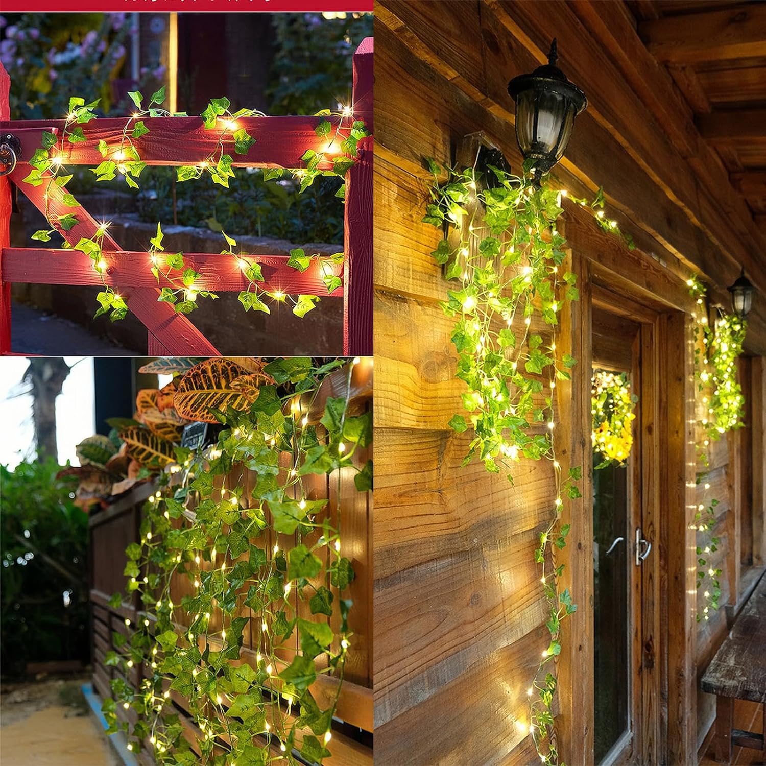2M Green Leaf String Lights Ar - Christmas Wreath Fake reseña y precio