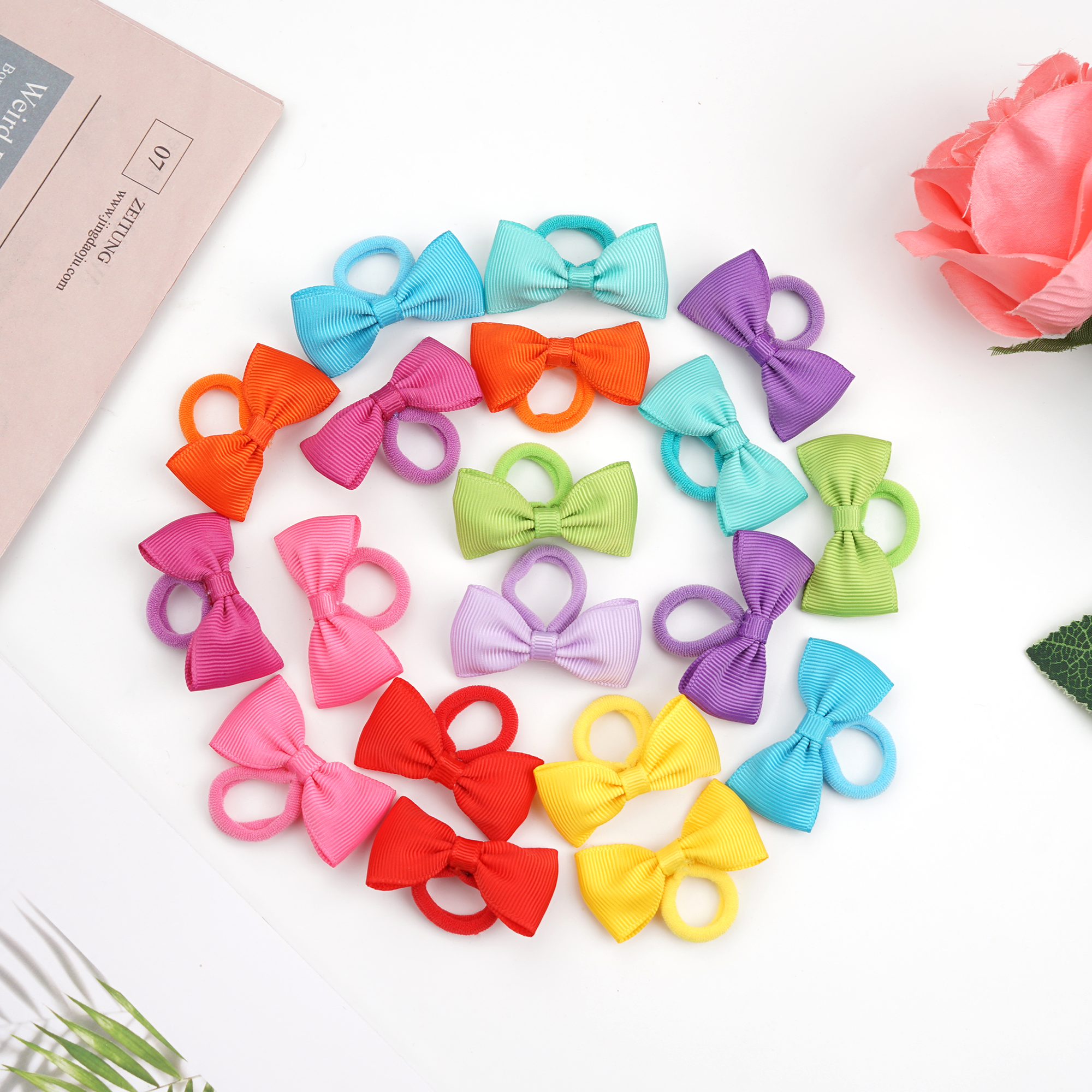 40/60/80 Baby Girls Hair Ties  - Ribbon Bow Gift reseña y precio