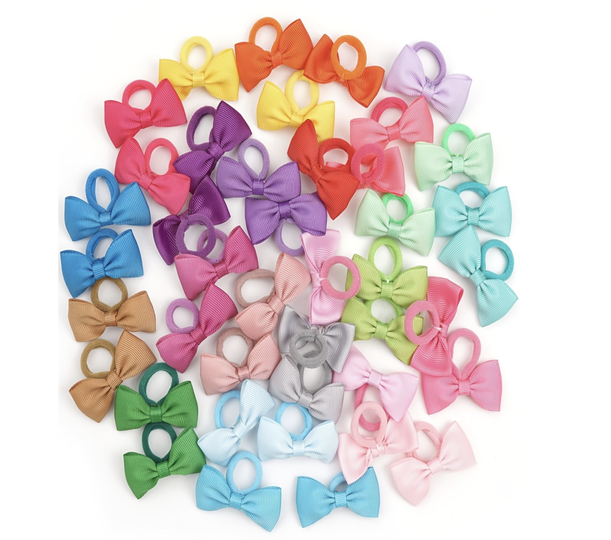 40/60/80 Baby Girls Hair Ties  - Ribbon Bow Gift reseña y precio