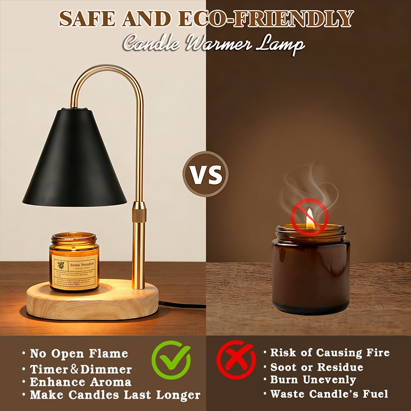 Black Candle Warmer Lamp Kitch - Holiday Candle Set reseña y precio