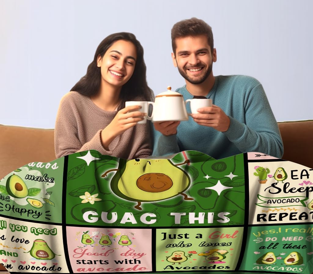 Avocado Blanket Cartoon Avocad - Christmas Throw Blanket reseña y precio