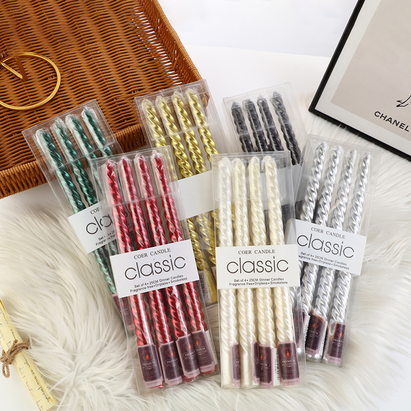 4pcs European-style Long-pole  - Holiday Candle Set reseña y precio