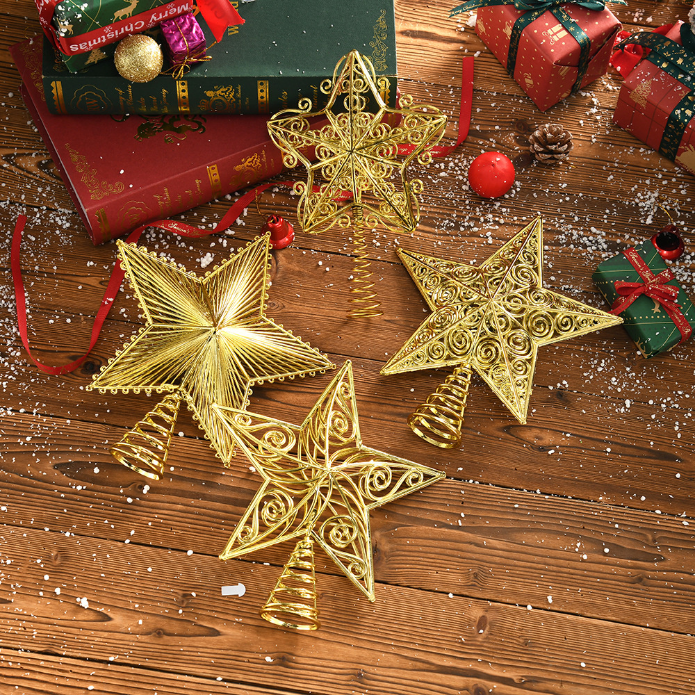 Gold Glitter Christmas Tree To - Star Tree Topper reseña y precio