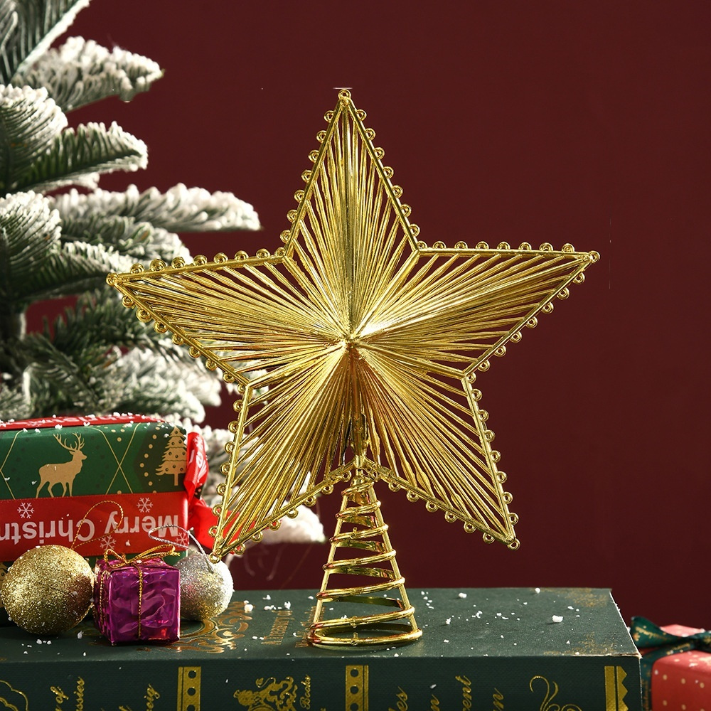 Gold Glitter Christmas Tree To - Star Tree Topper reseña y precio
