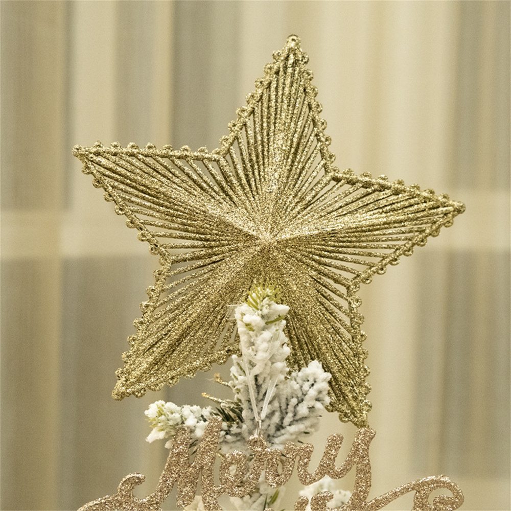Gold Glitter Christmas Tree To - Star Tree Topper reseña y precio
