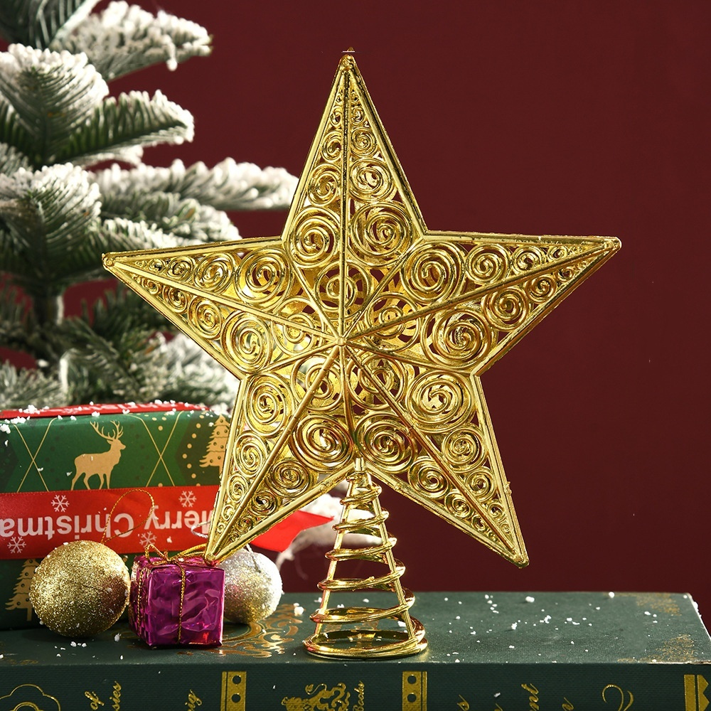 Gold Glitter Christmas Tree To - Star Tree Topper reseña y precio