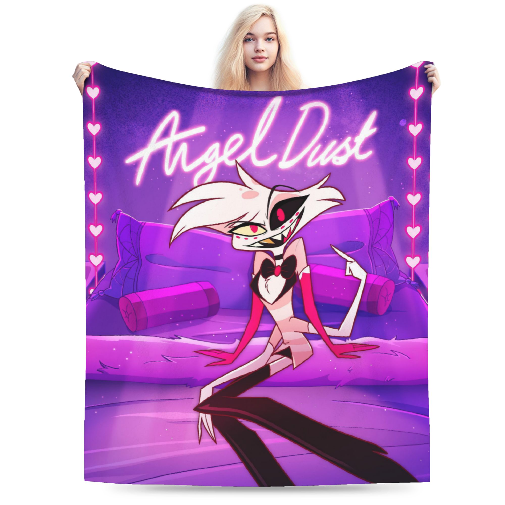 Cartoon Hazbins Hotels  Angel  - Christmas Throw Blanket reseña y precio