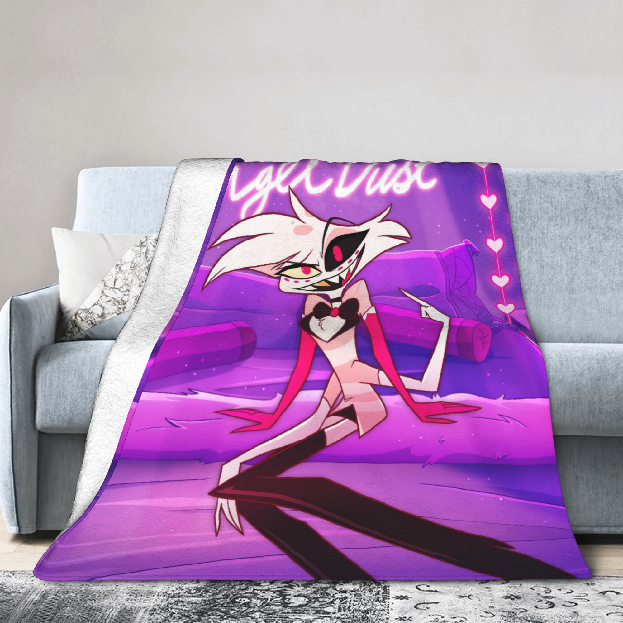 Cartoon Hazbins Hotels  Angel  - Christmas Throw Blanket reseña y precio