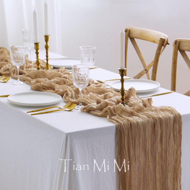 Semi-Sheer Gauze Table Runner  - Christmas Table Runner reseña y precio