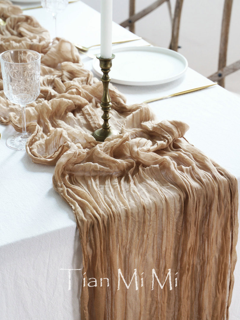 Semi-Sheer Gauze Table Runner  - Christmas Table Runner reseña y precio