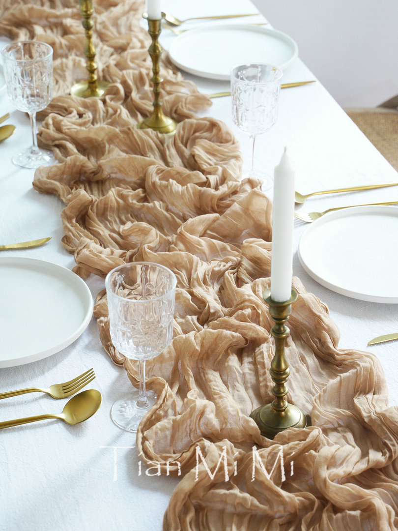 Semi-Sheer Gauze Table Runner  - Christmas Table Runner reseña y precio