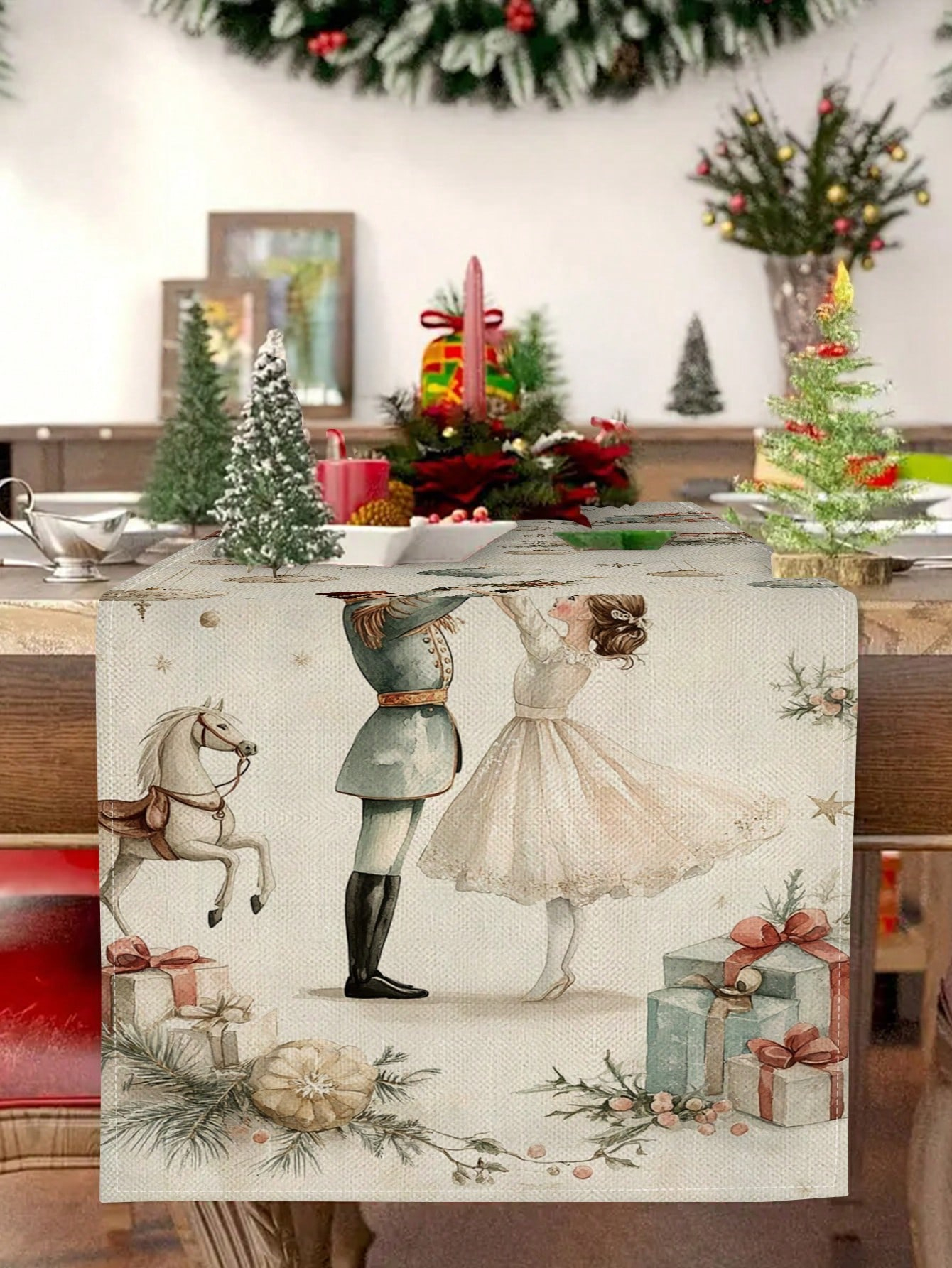 1pc Christmas Nutcracker & Bal - Christmas Table Runner reseña y precio