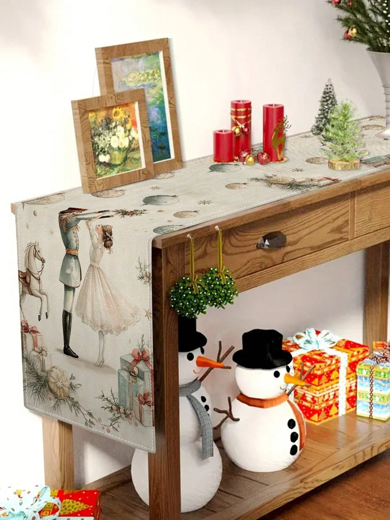 1pc Christmas Nutcracker & Bal - Christmas Table Runner reseña y precio