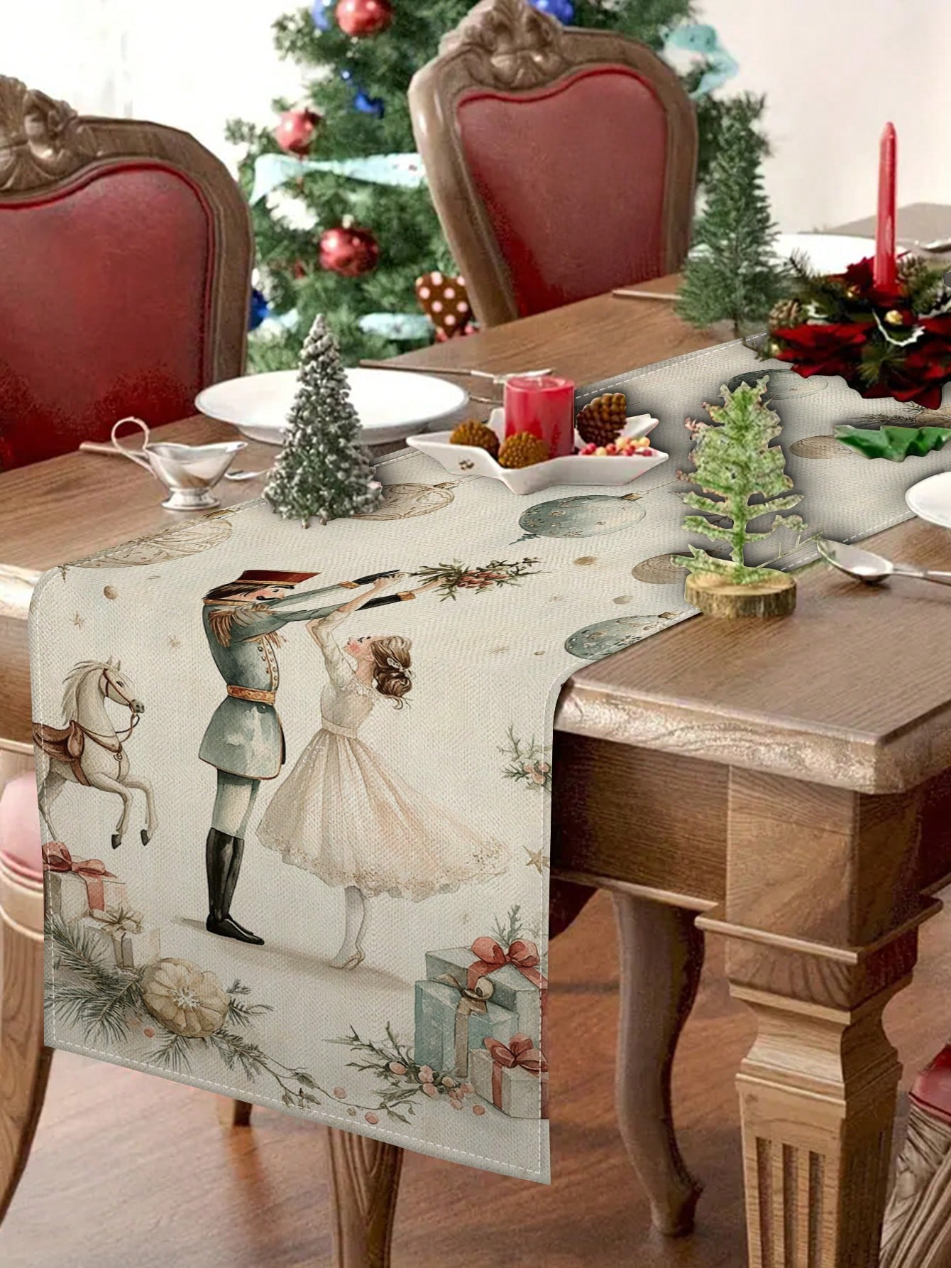 1pc Christmas Nutcracker & Bal - Christmas Table Runner reseña y precio
