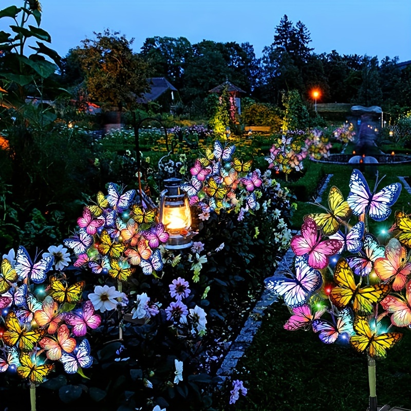 Solar LED Butterfly Garden Lig - Christmas Lights Outdoor reseña y precio