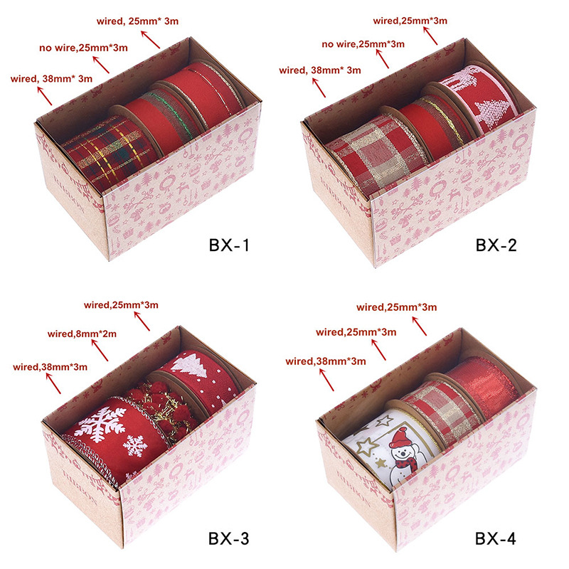 Christmas Ribbon Set Boxed Gif - Gift Box Wrap Set reseña y precio