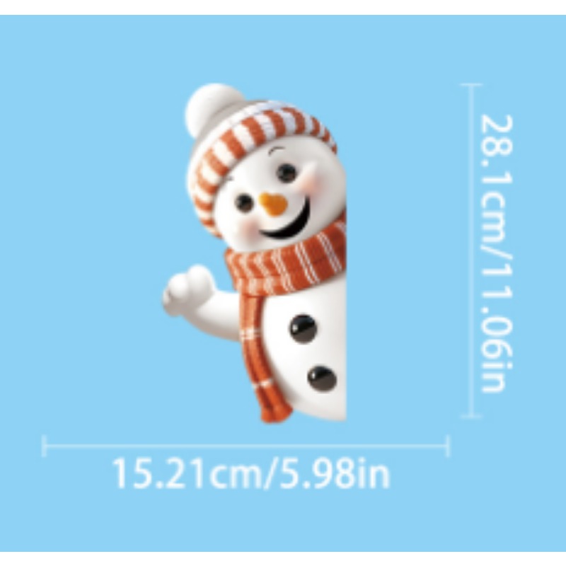 Snowman Snowflake Elk Christma - Snowflake Window Decal reseña y precio