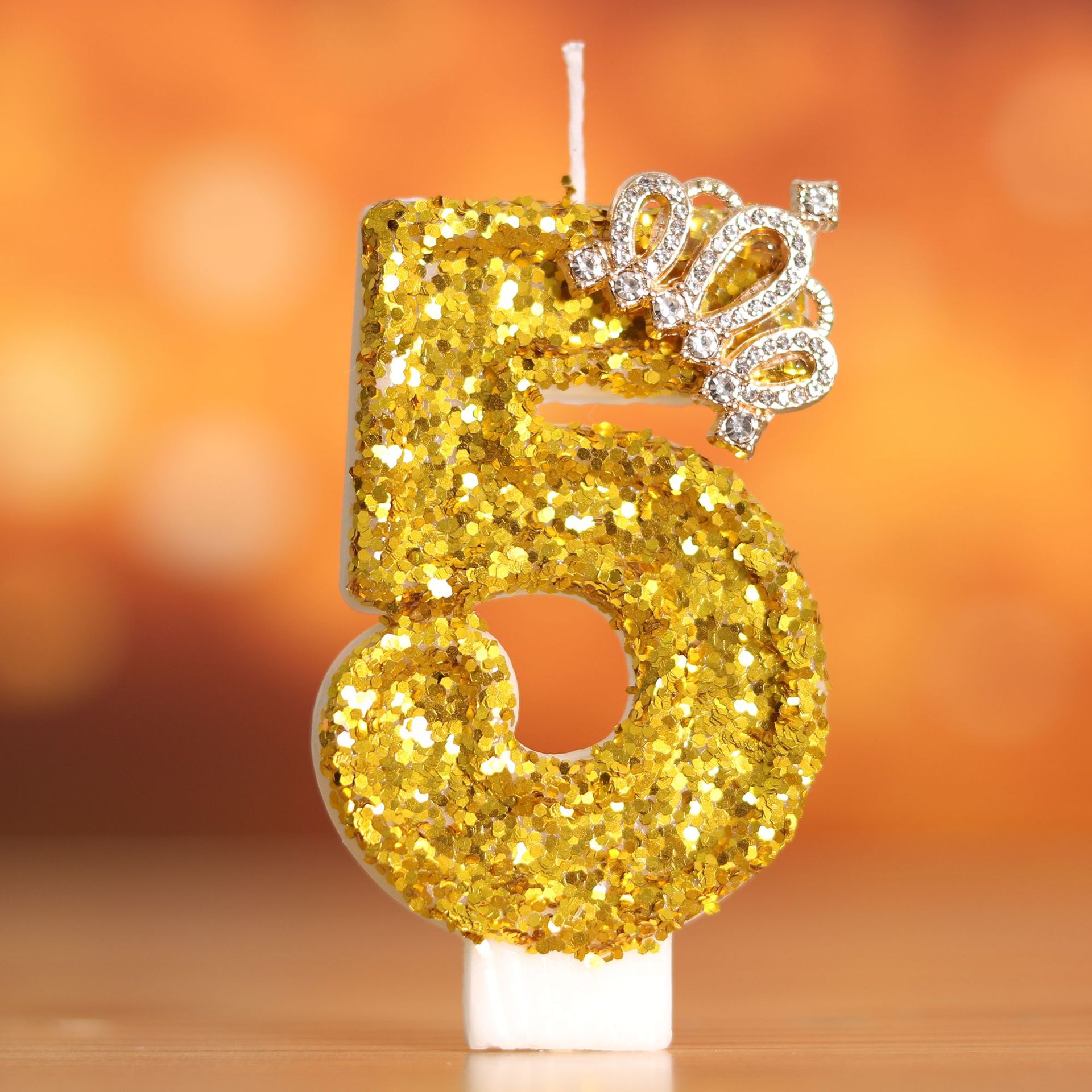 Digital Birthday Cake Gold Cro - Holiday Candle Set reseña y precio