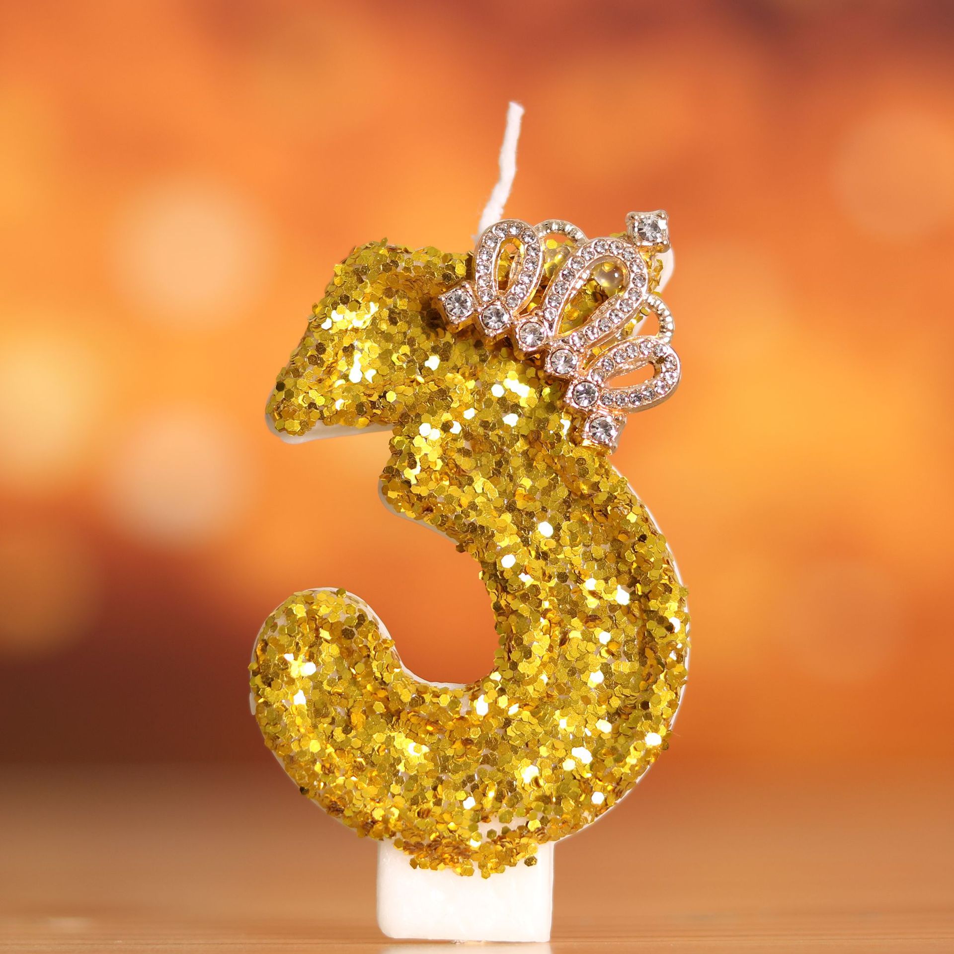 Digital Birthday Cake Gold Cro - Holiday Candle Set reseña y precio