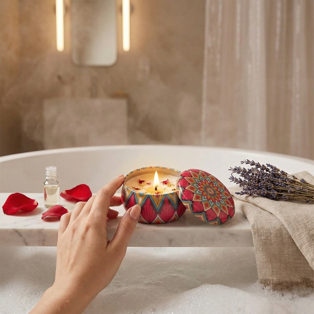 1pc Scented Candle Set With Co - Holiday Candle Set reseña y precio