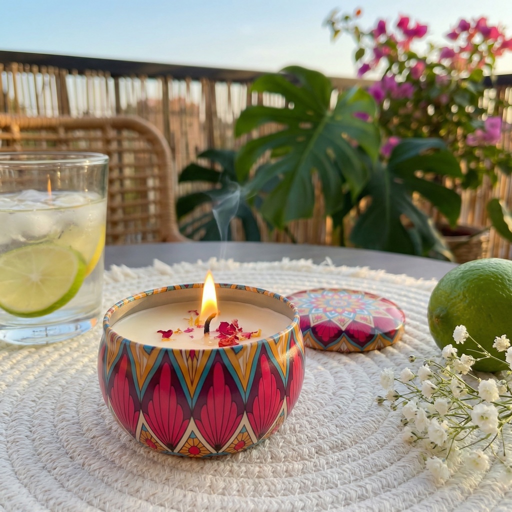 1pc Scented Candle Set With Co - Holiday Candle Set reseña y precio
