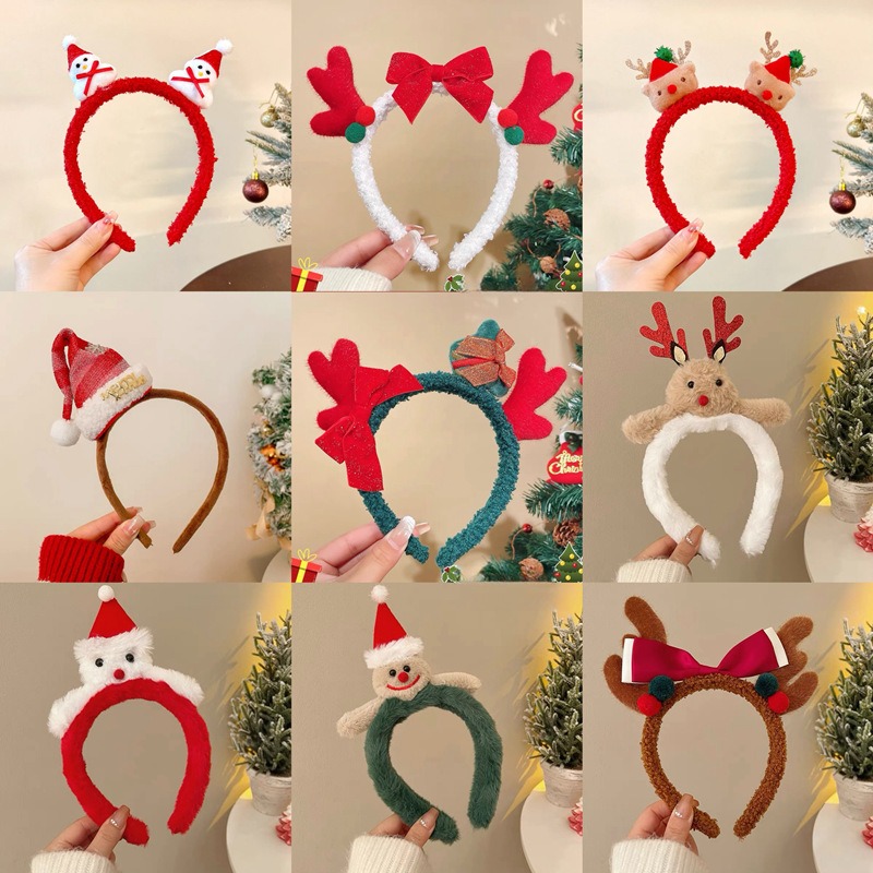 Christmas Santa Cute Bear Plus - Reindeer Antlers Headband reseña y precio