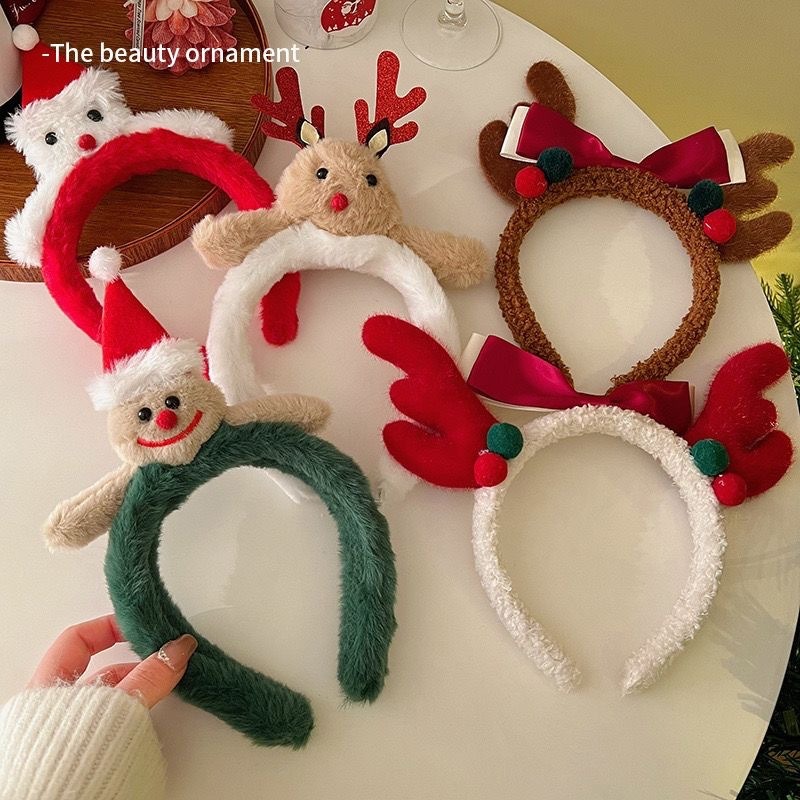 Christmas Santa Cute Bear Plus - Reindeer Antlers Headband reseña y precio