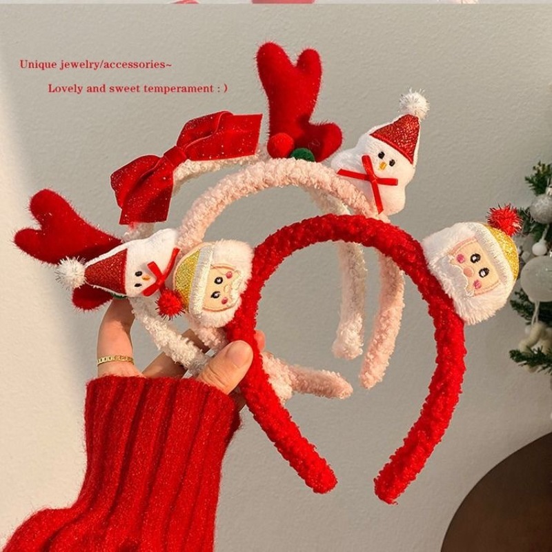 Christmas Santa Cute Bear Plus - Reindeer Antlers Headband reseña y precio