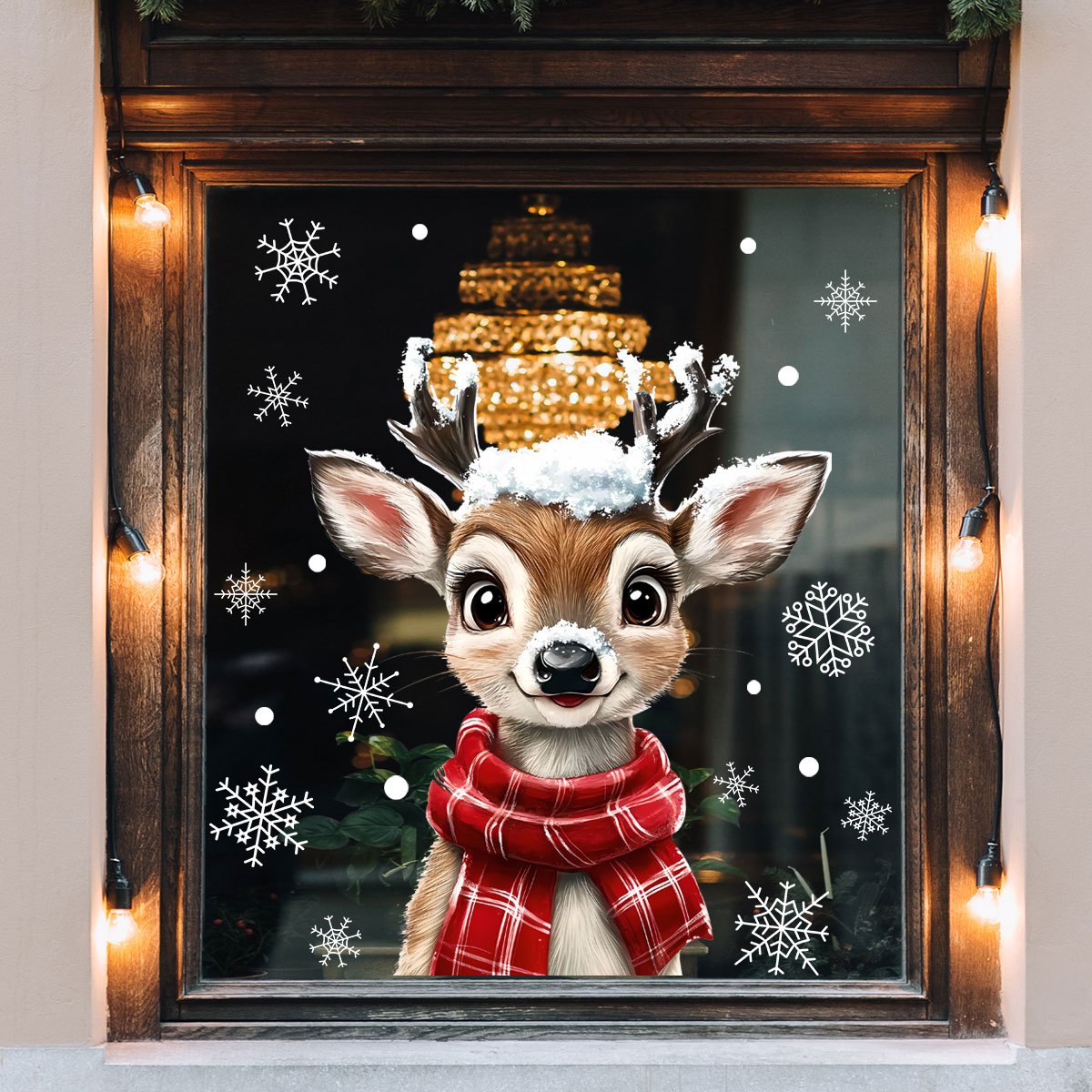 1pc Christmas Scarf Snowflake  - Snowflake Window Decal reseña y precio