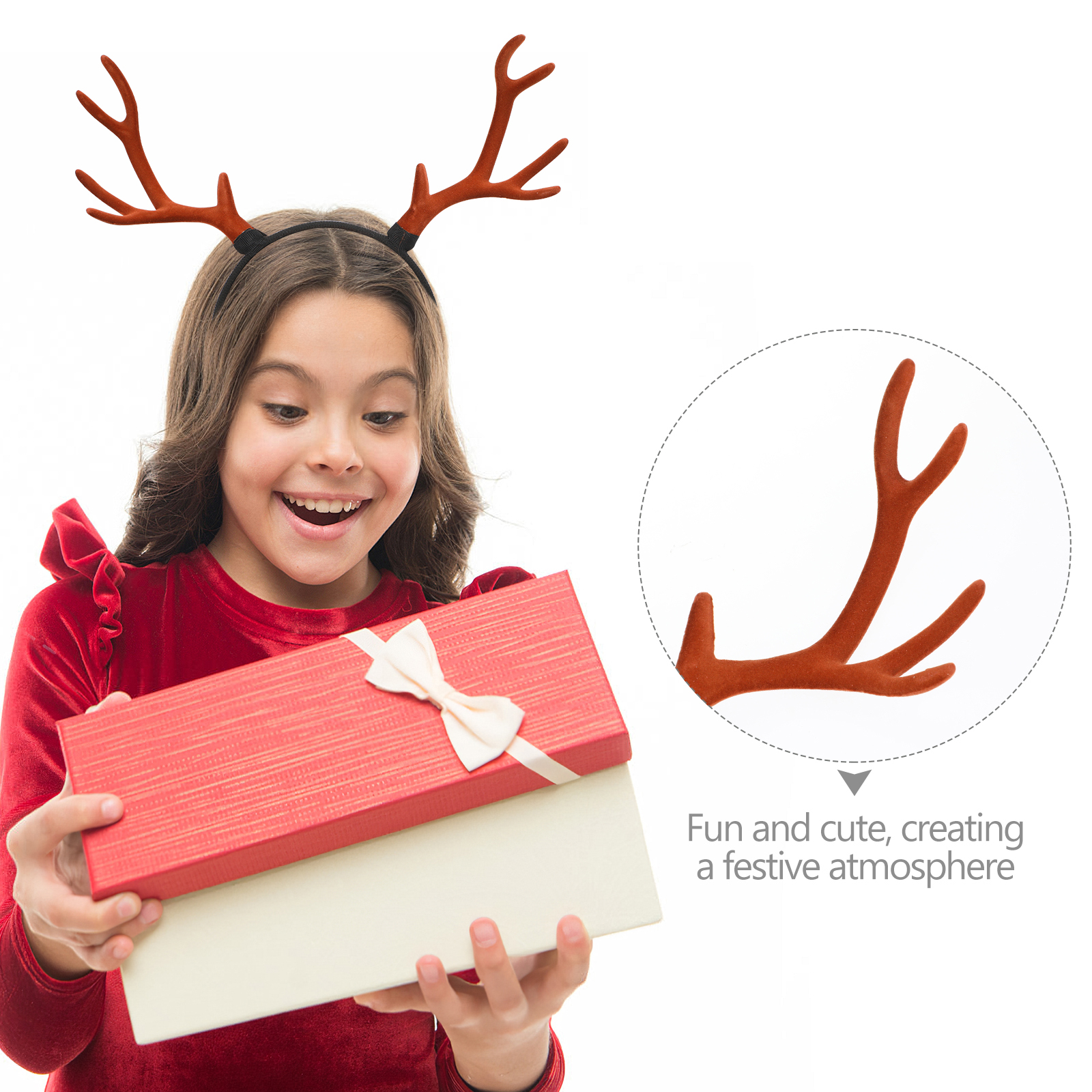 1pc Lovely Christmas Antler Ha - Reindeer Antlers Headband reseña y precio