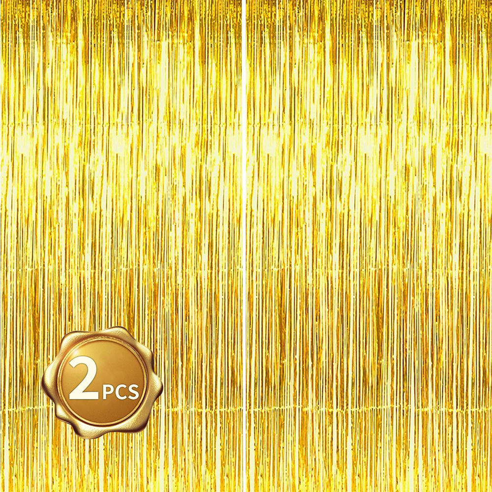 2Pack Gold Metallic Foil Tinse - Tinsel Garland Decoration reseña y precio