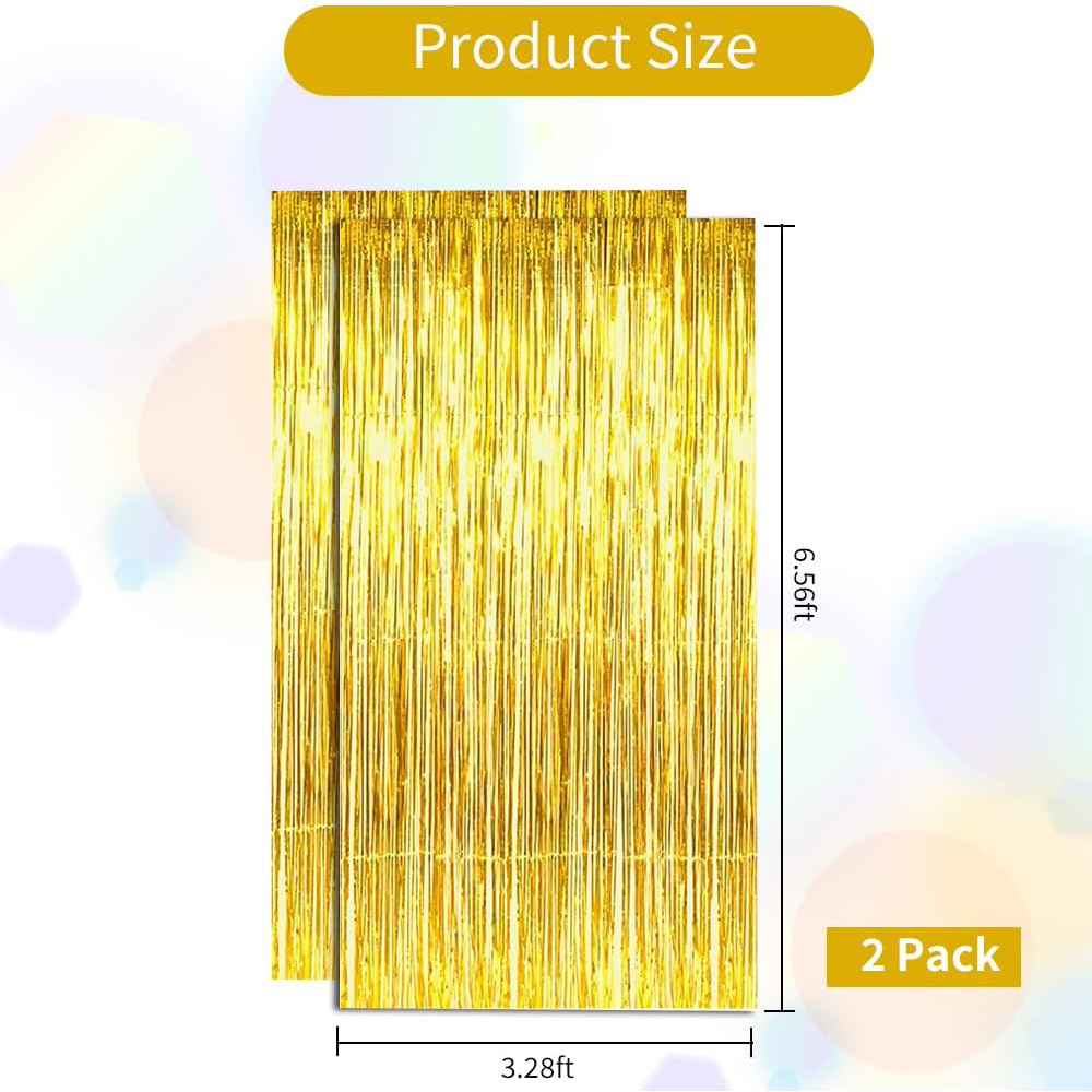 2Pack Gold Metallic Foil Tinse - Tinsel Garland Decoration reseña y precio