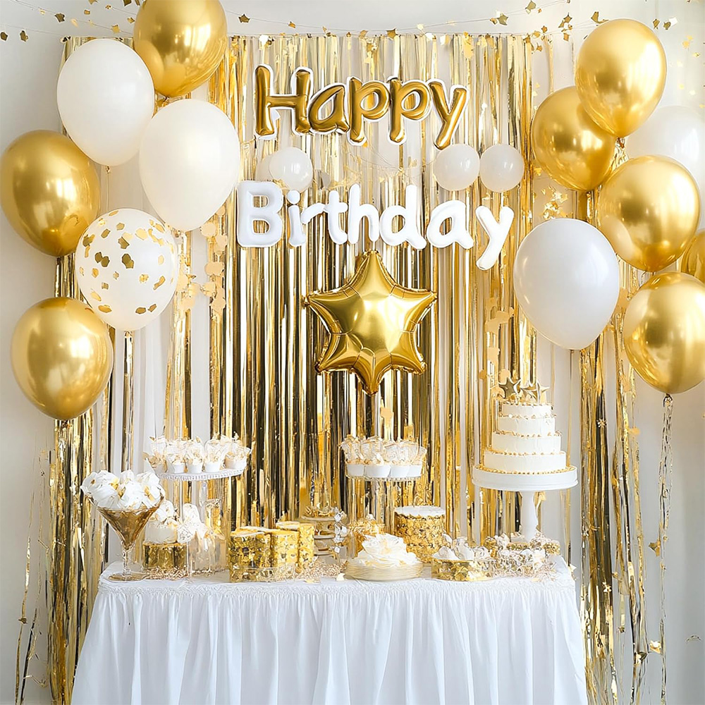 2Pack Gold Metallic Foil Tinse - Tinsel Garland Decoration reseña y precio