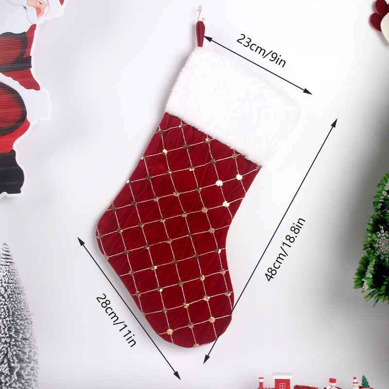 Christmas Stocking Soft Faux F - Christmas Stocking Hanging reseña y precio