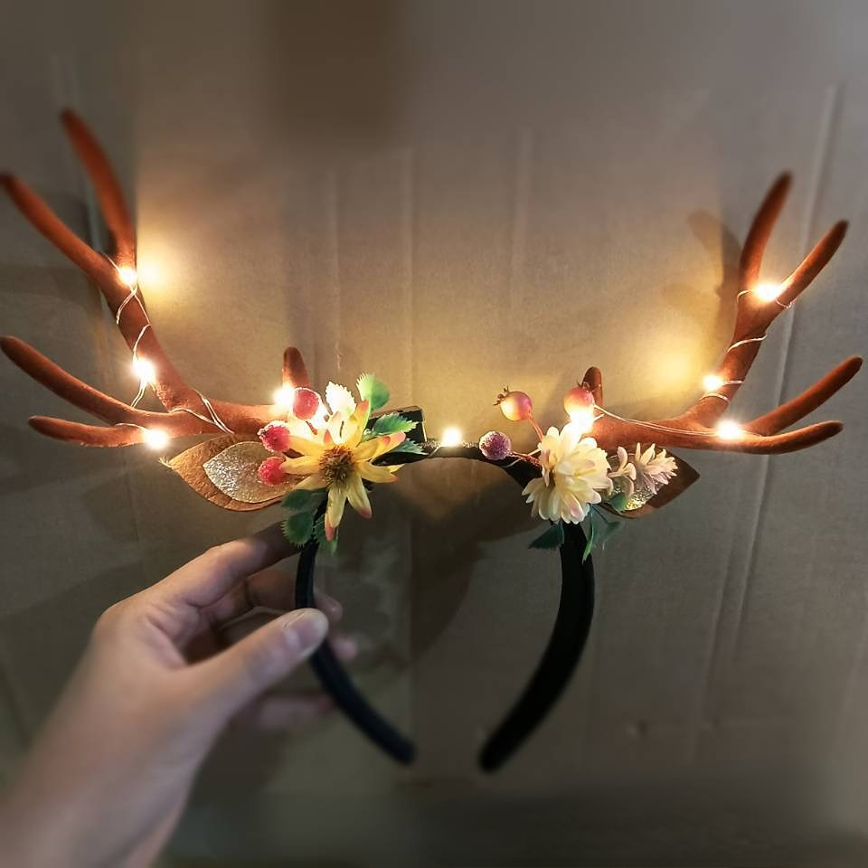 Reindeer Antlers Light up Head - Reindeer Antlers Headband reseña y precio
