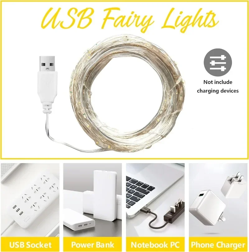 Copper Wire USB LED String Lig - Led Fairy String Lights reseña y precio